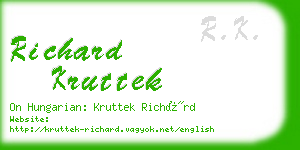 richard kruttek business card